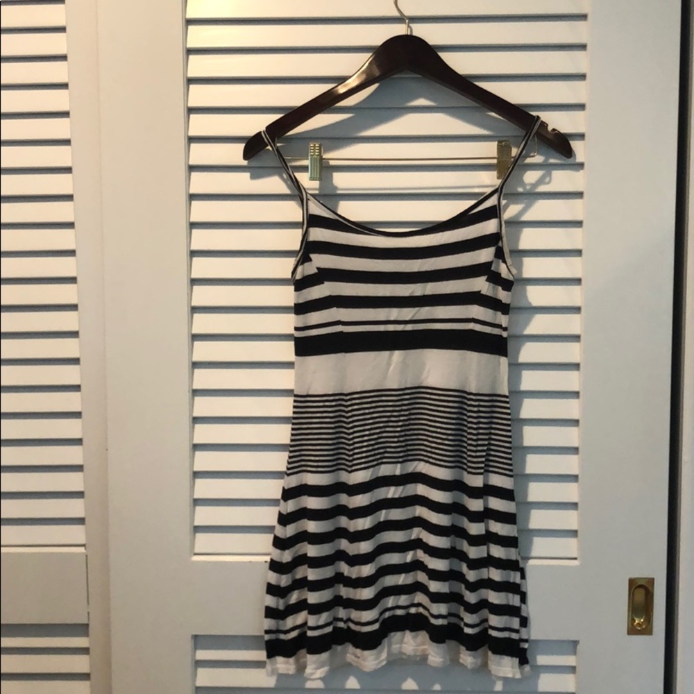 Black and white striped sundress